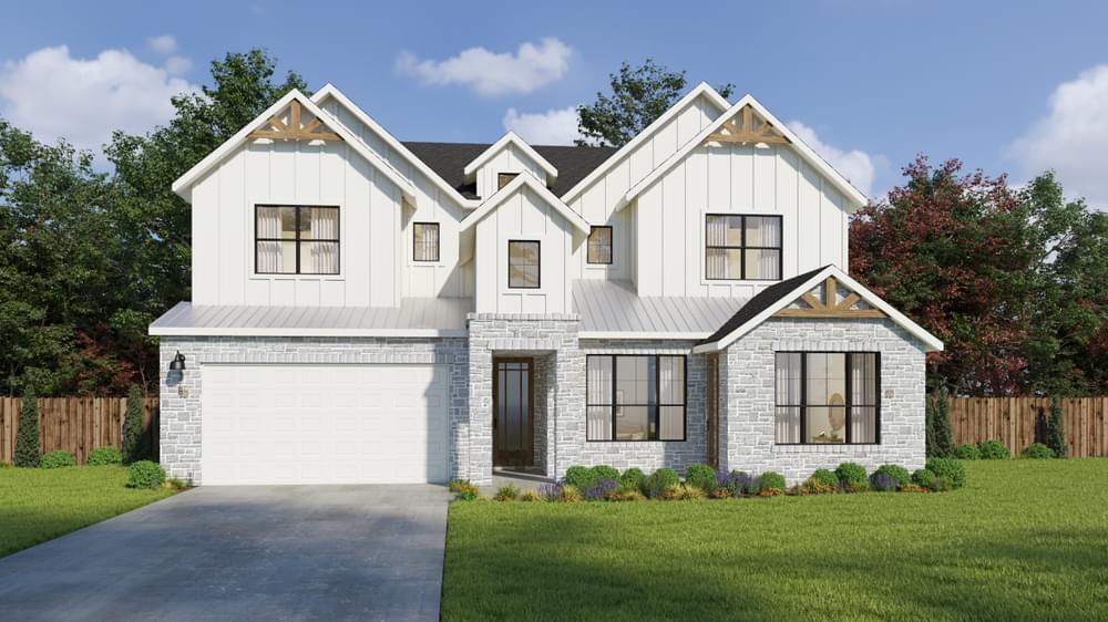 Exterior. Brooks Ranch New Homes in Kyle, TX